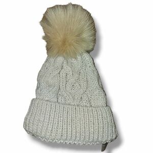 Free People Cable Pom Pom Beanie Winter Hat Size One Size